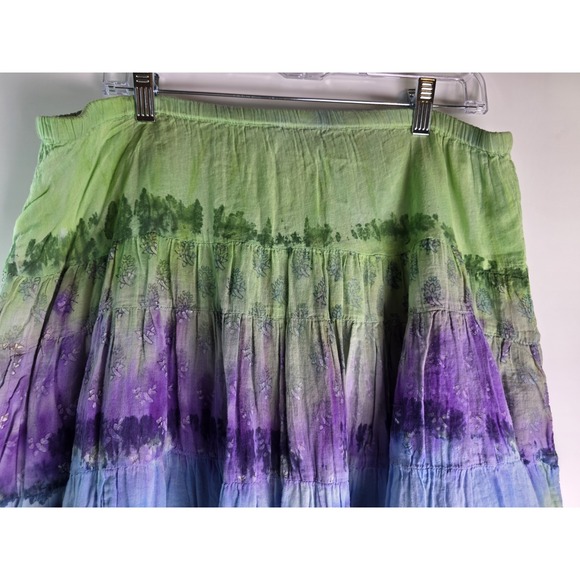 Women's Dressbarn Size S High Waisted Tie-Dye Boho Stretchy Skirt - Picture 2 of 8